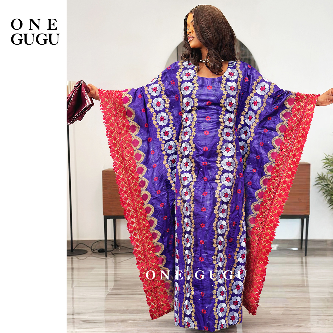 Robe Boubou Dashiki Bazin Riche Nigérian Marron, Robe de Mariée Traditionnelle Africaine, Robe Ample de Luxe en Brocart Bazin Riche pour l'Aïd
