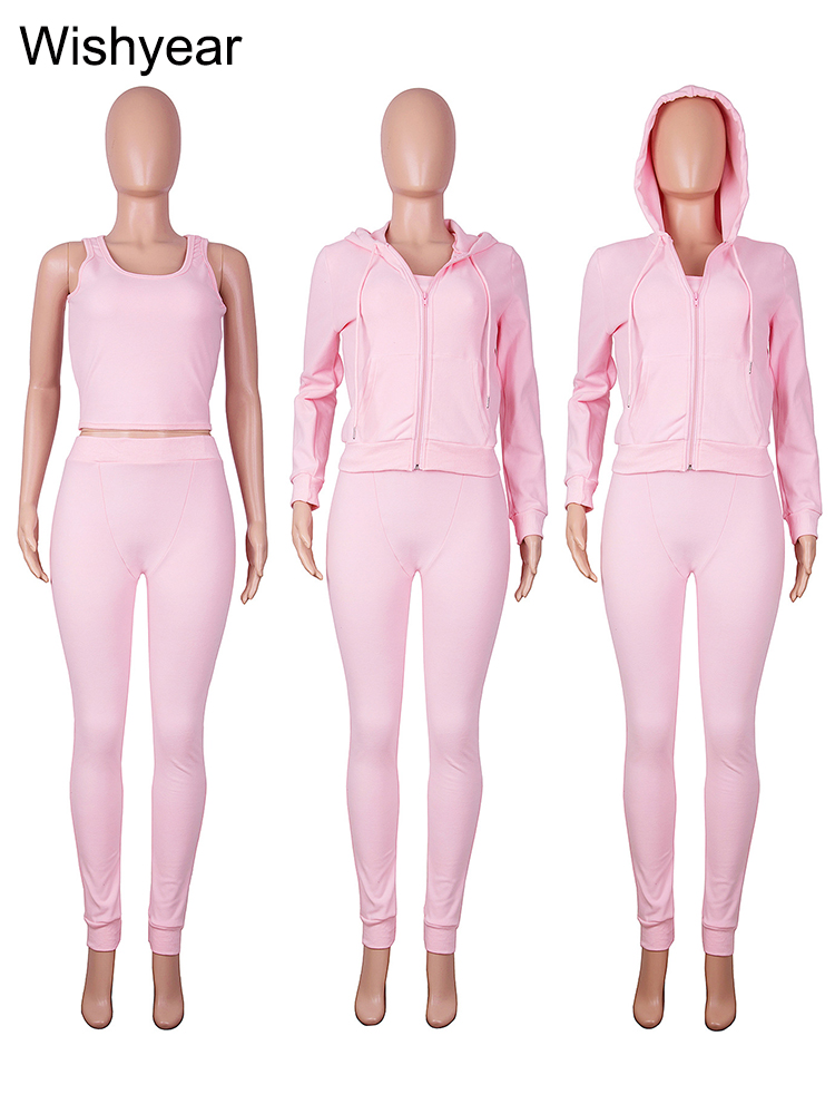 Survêtement 3 pièces pantalon ensemble femmes vêtements velours gilet + sweats à capuche vestes + pantalons de survêtement tenue automne hiver survêtements survêtement costumes nouveau
