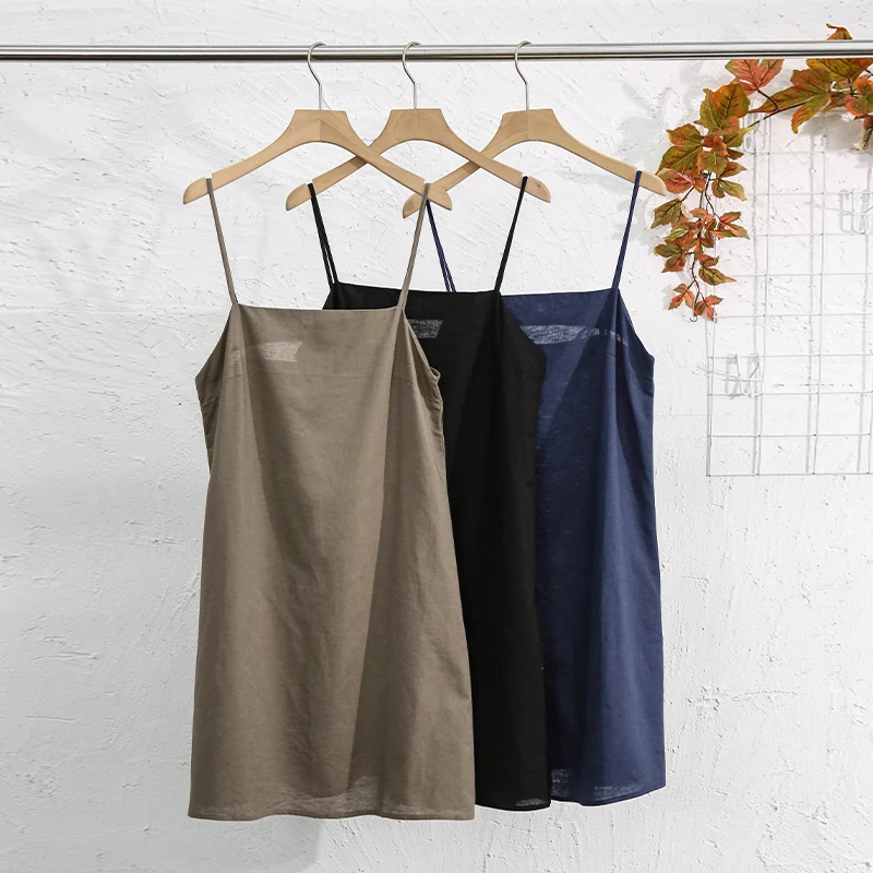 Robe d'été en coton et lin pour femme, sexy, sans manches, dos nu, chic, décontractée, pour la plage et les vacances, mini-robe courte, vestidos