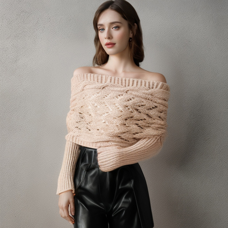 Écharpe multifonctionnelle à manches pour femmes, automne hiver, coupe-vent, châle chaud avec manches, écharpe tricotée de couleur unie