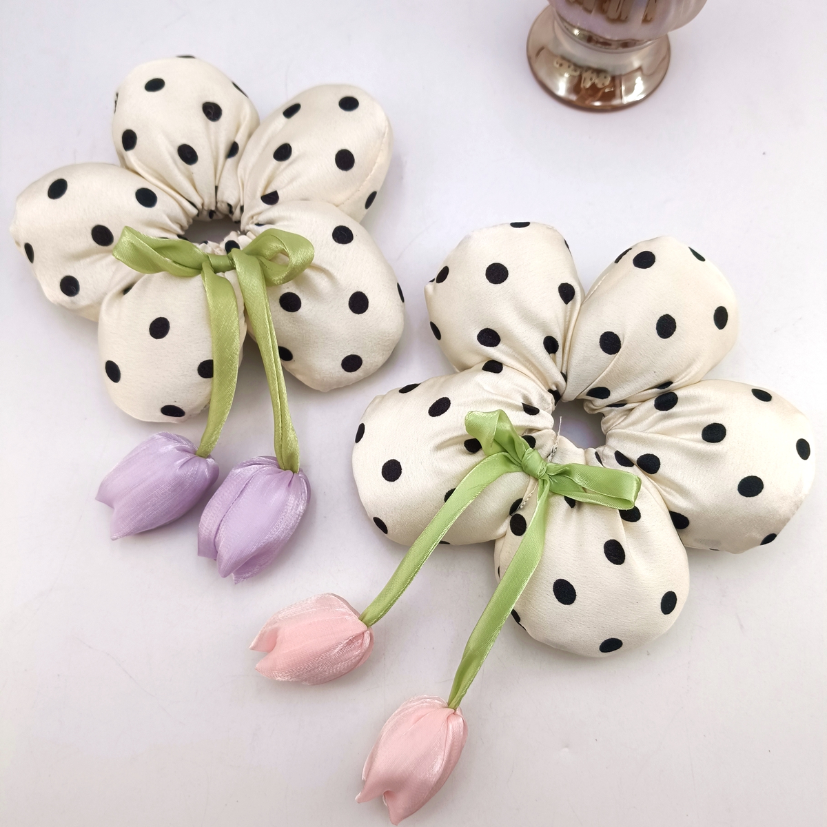 Glands doux tulipe cheveux corde tissu nœud papillon fleur anneau de cheveux accessoires de cheveux coiffure élastique bandeau de cheveux femmes