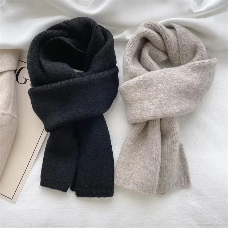 Dames cachemire écharpe femmes hiver chaud luxe couleur unie châle et enveloppes femme chaud épais laine foulard couverture Pashmina