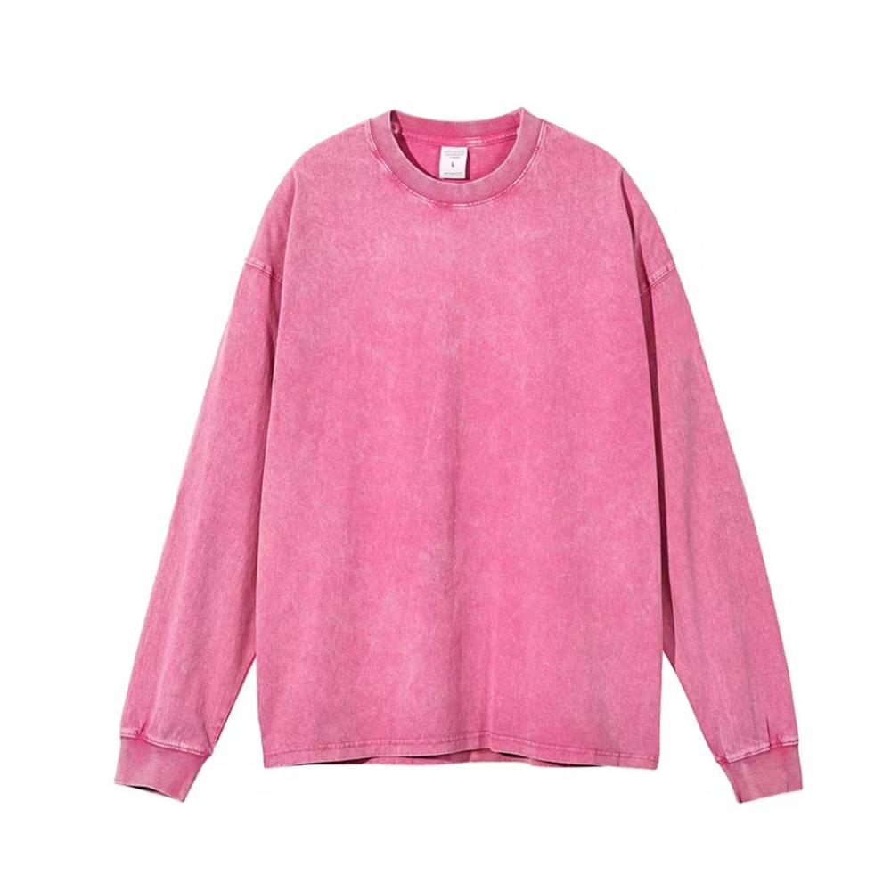 Sweat-shirt délavé en coton pour hommes et femmes, ample, col rond, vêtements surdimensionnés, coréen Y2k, hauts décontractés, Vintage, manches longues, à capuche