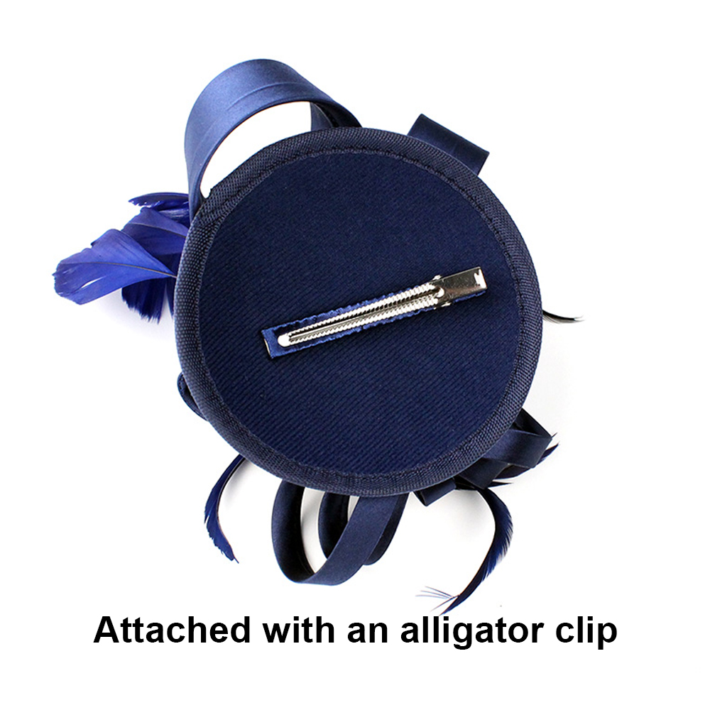 Chapeau Fascinateur avec pince pour femme, Phillbox, Plume, Pince à cheveux, Tri Derby, Cocktail Tea Party, Accessoires pour cheveux, Vêtements de sauna pour femme
