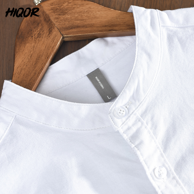 Chemises décontractées pour hommes HIQOR, style simple et tendance, nouvelle collection 2026, haute qualité, 100 % coton Oxford, chemises vintage pour hommes