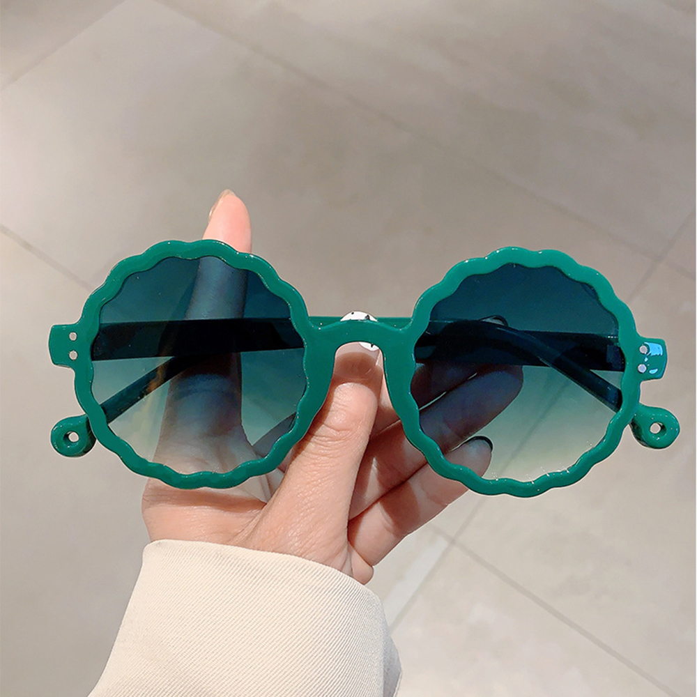 Lunettes de soleil rondes Vintage pour femmes et hommes, petite monture, pare-soleil à fleurs, pour vacances, voyage, décoration de plage, accessoires