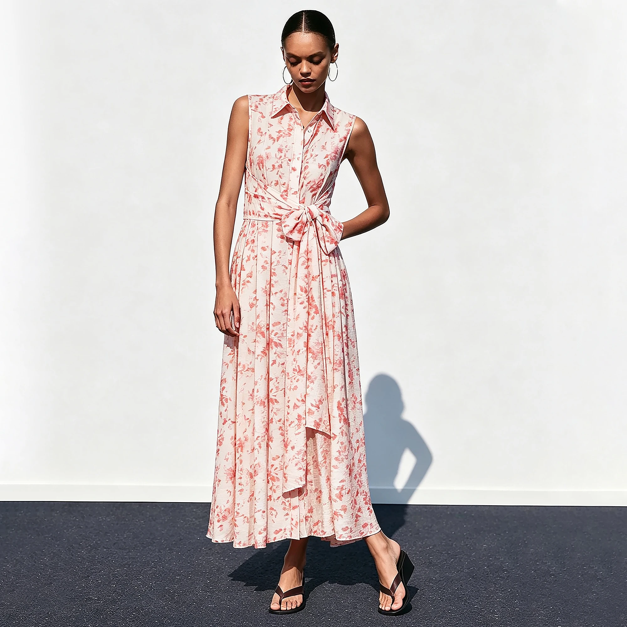 CHCH Robe pour femme, mode classique, robe d'été élégante, style français, design floral haut de gamme, robe féminine