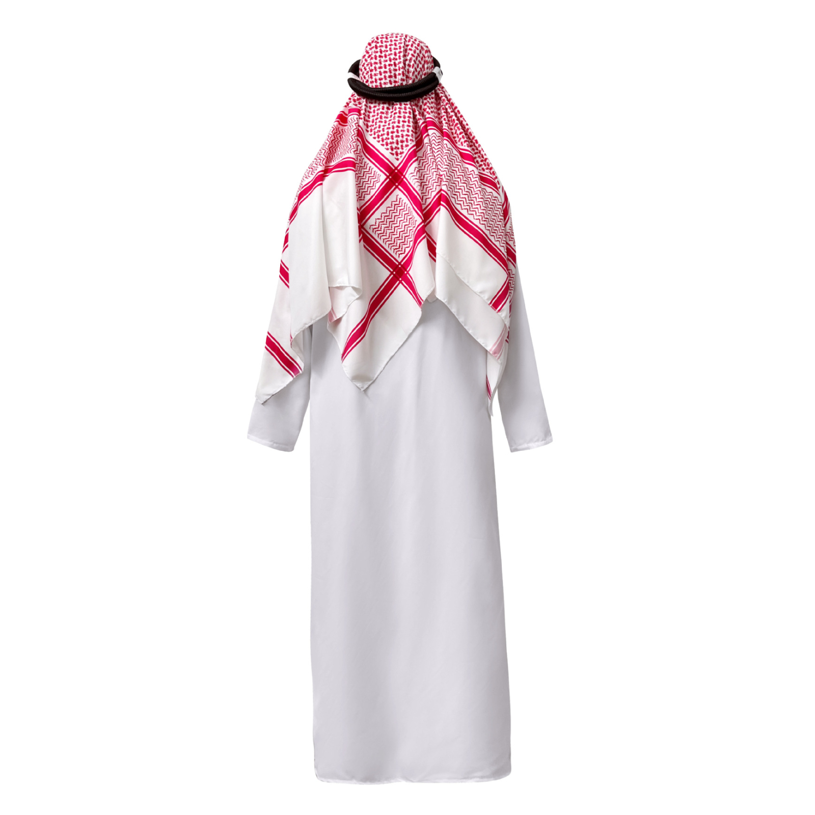 Ensemble de costume Thobe arabe pour homme, robe traditionnelle du Moyen-Orient avec foulard Keffiyeh, accessoires Agal en option pour les fêtes