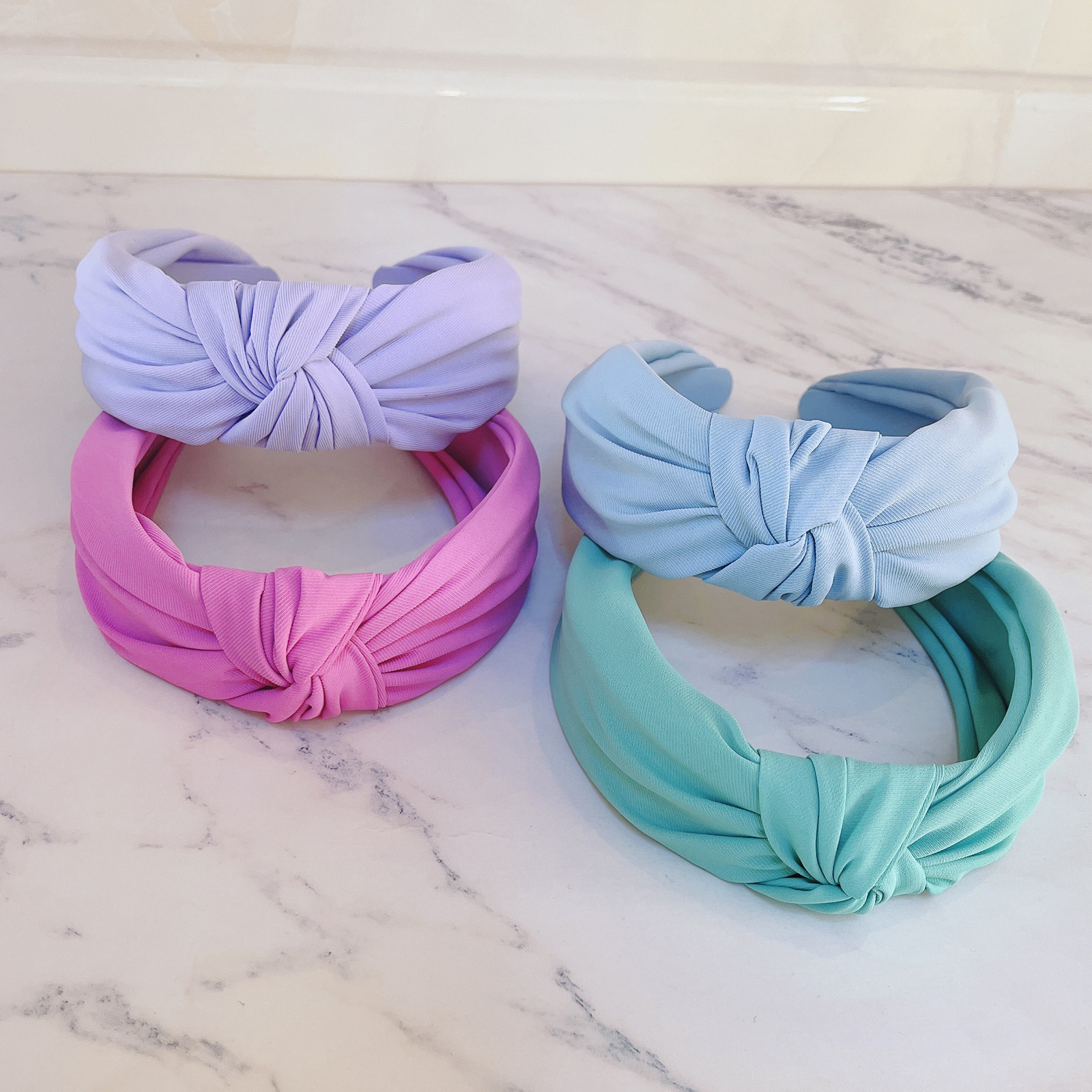PROLY – Turban décontracté à nœud central pour femme, accessoires de cheveux, couleur unie, nouvelle mode, printemps, adulte
