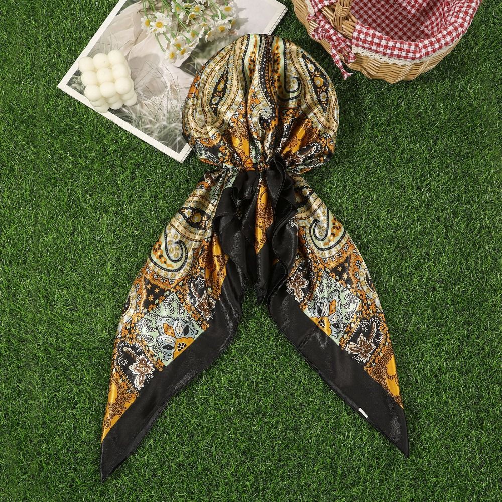Turban imprimé léopard, chapeau élégant en satin fin, bandeau imprimé respirant et coupe-vent, foulard pour femme, accessoires d'été