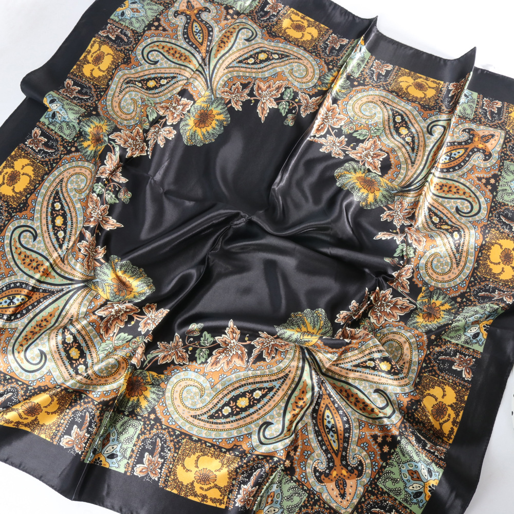 Vintage cajou Paisley imprimé Foulard de cheveux Design de mode bandeau Foulard Bandana cheveux châle enveloppement cheveux accessoires pour les femmes