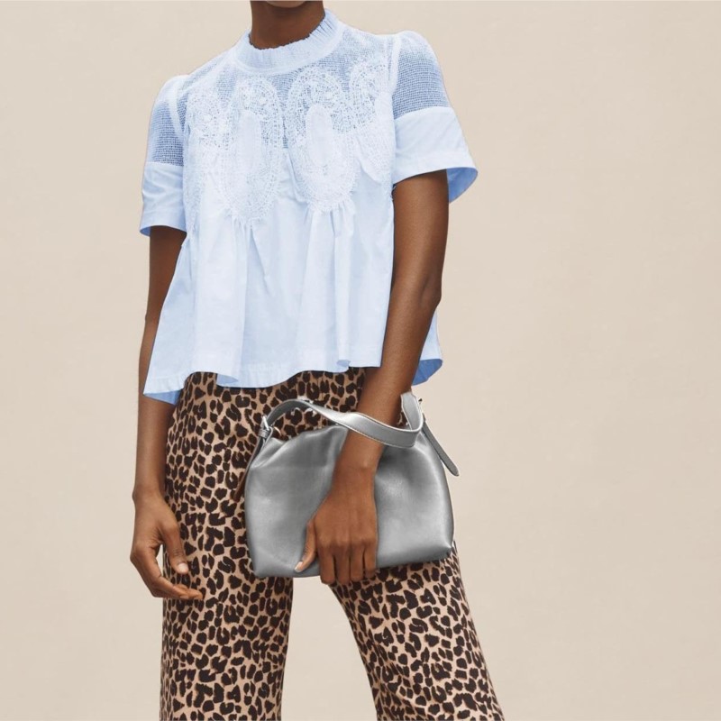 Chemisiers en dentelle à la mode pour femmes, style Boho, col rond, maille brodée, couleur unie, jupe ample, hauts à manches courtes, chemise Streetwear, été, 2026