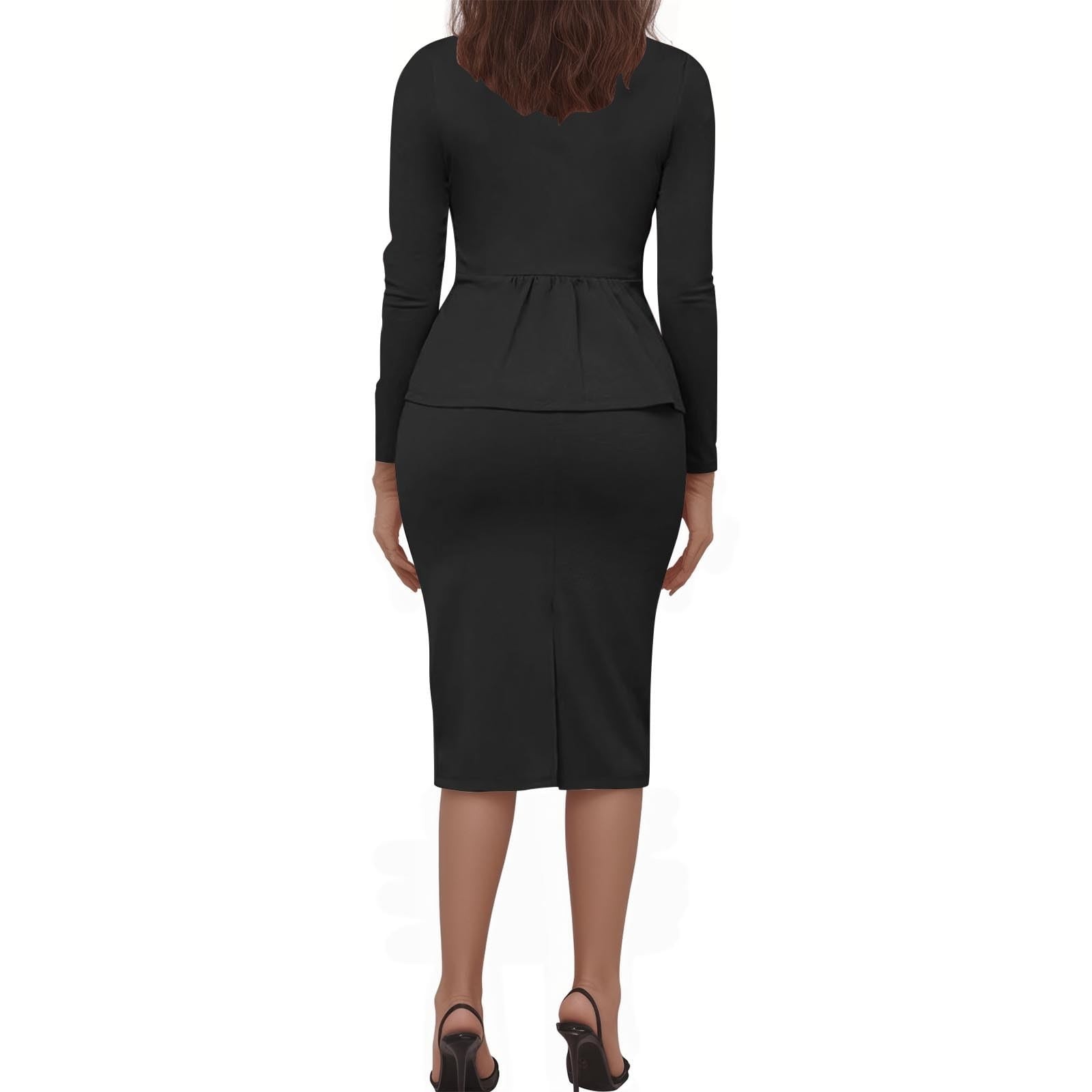 Ensemble tailleur jupe élégant 2 pièces pour femme - Blazer et jupe crayon fendue pour le bureau et les affaires