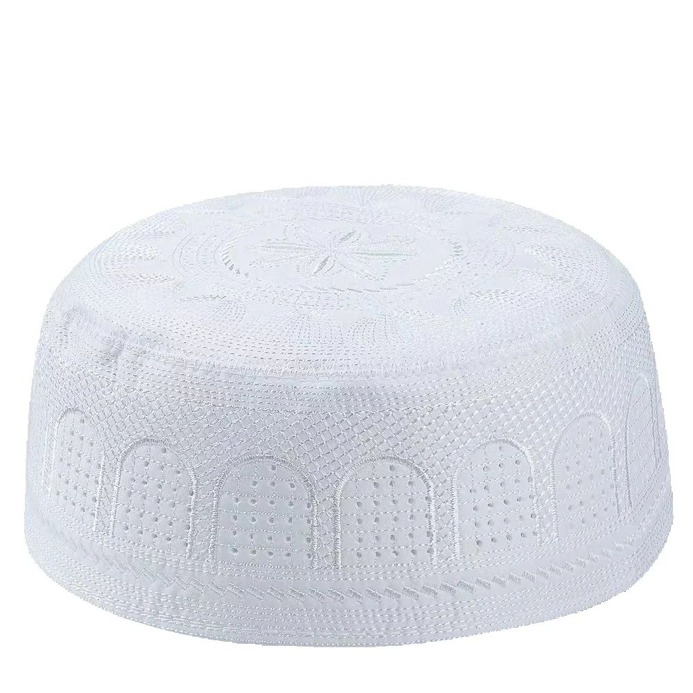 Chapeau de prière musulman pour homme, broderie de crâne islamique, bonnet arabe, couvre-chef de prière, cadeau Ramadan Aïd