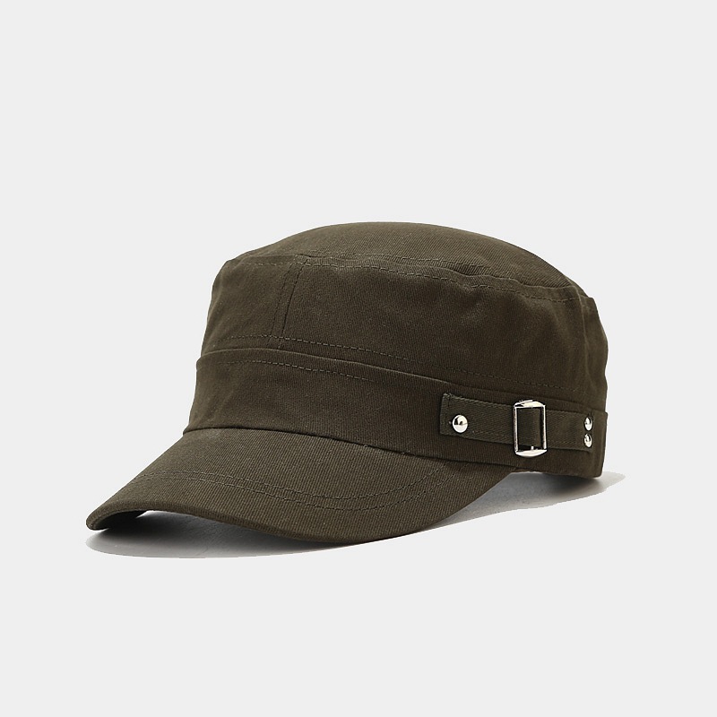 Casquette rétro coréenne à calotte plate, fermeture métallique pour hommes et femmes, visière courte ventilée sur les côtés, casquette de baseball, décontractée, réglable