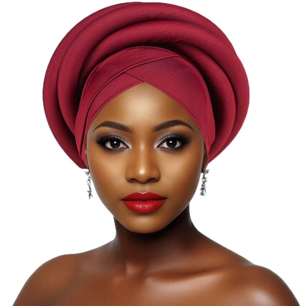 Mode soie brute femmes africaines Turban enveloppement torsadé tresse chapeaux Turban casquette élastique respirant bandeau dame africaine