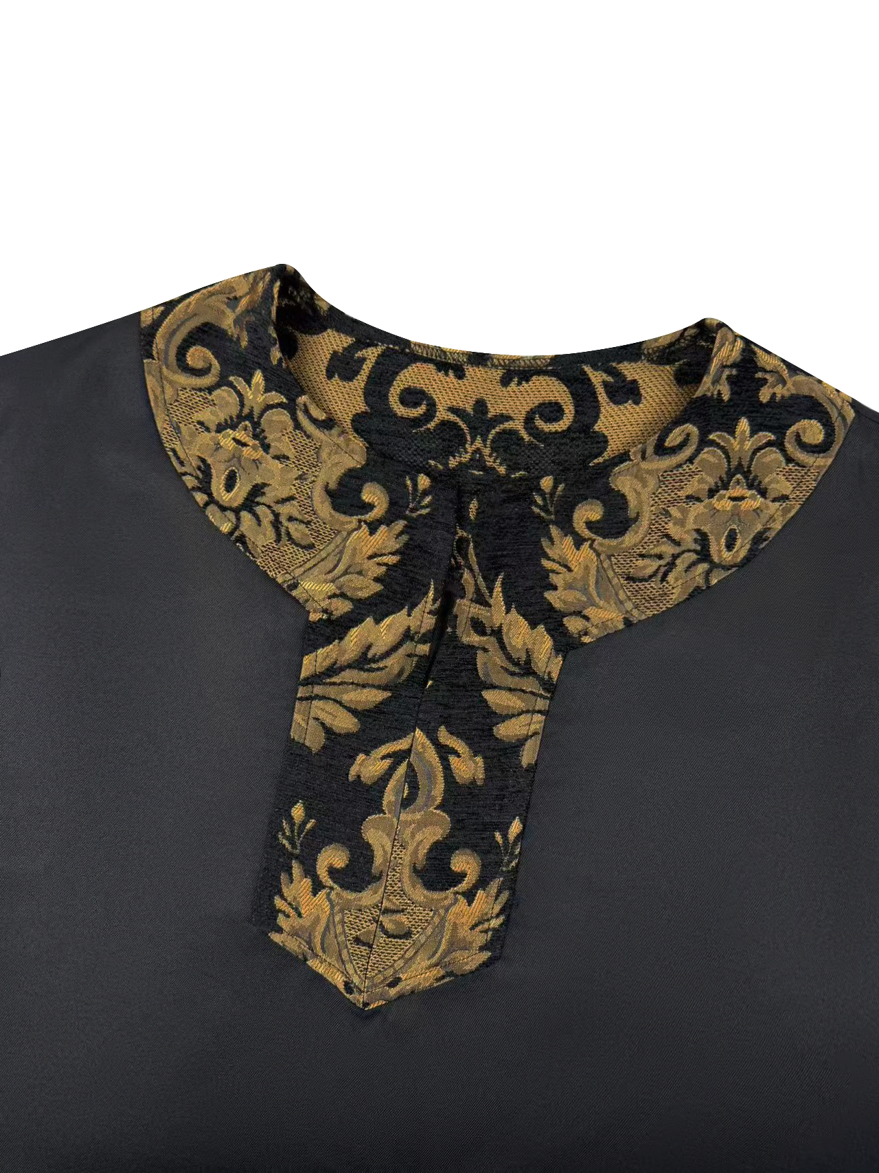 Tunique médiévale Renaissance pour homme, robe longue à manches longues avec ceinture, imprimé baroque doré vintage, costume de cosplay gothique rétro pour Halloween