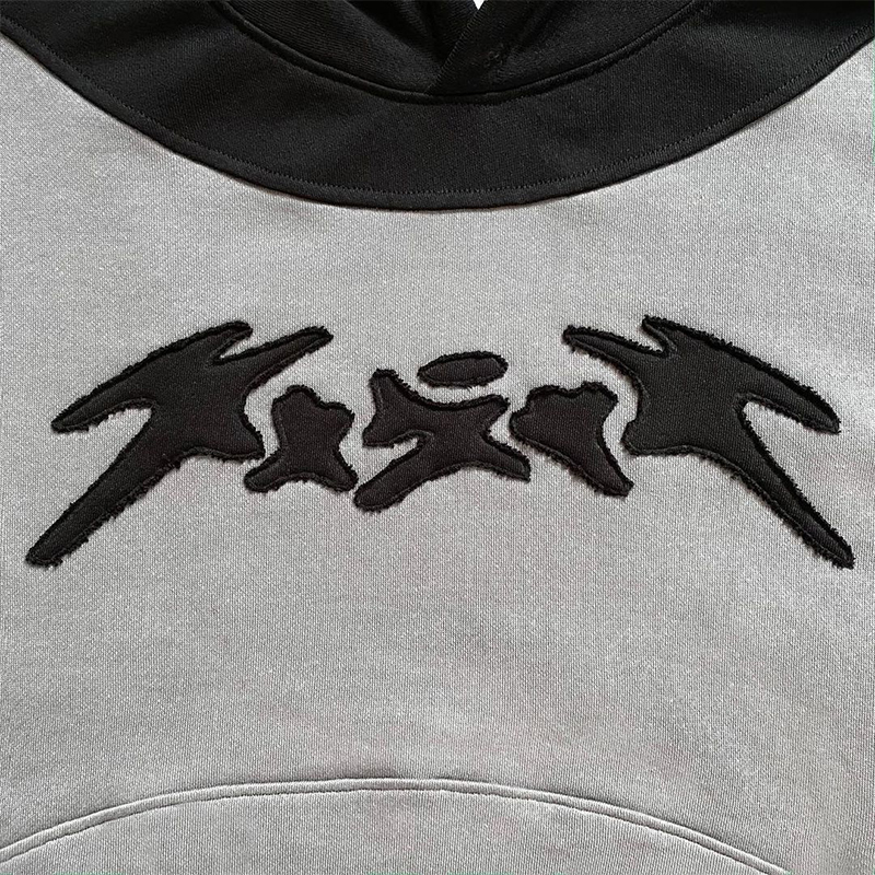 Sweat à capuche brodé à blocs de couleurs pour femmes, Streetwear à la mode, surdimensionné, décontracté, à manches longues, nouvelle collection hiver 2025