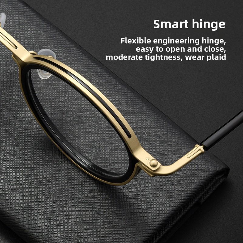 Monture de lunettes ronde classique pour hommes, conception rétro à jante complète avec Construction ultra légère, accessoire quotidien Hipster