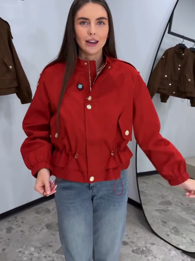Manteau en daim à lacets pour femme, col rabattu, épaulettes, simple boutonnage, manches longues, solide, vestes élégantes, manteaux d'automne pour dames