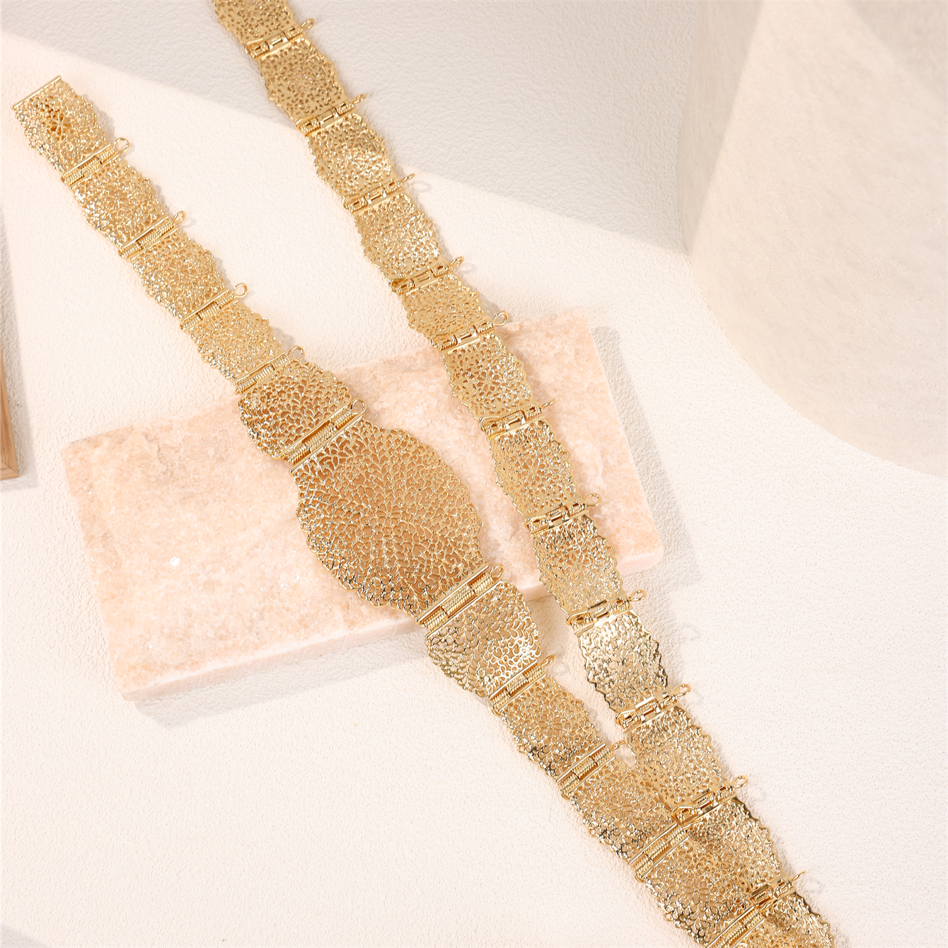 Ceinture en alliage de mariée marocaine, longueur réglable, chaîne de corps pour dame, décoration de taille aristocratique française