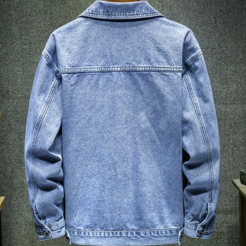 Vestes en jean cargo pour hommes, manteau en jean noir, vêtements à bas prix, tissu à bord, designer élastique, style coréen G, automne