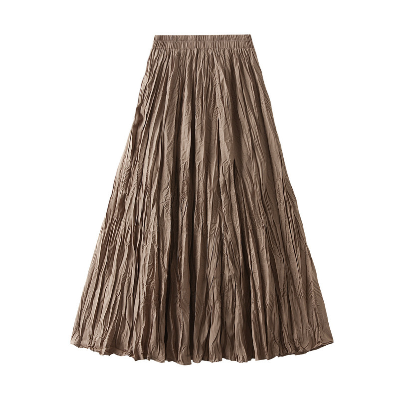 Jupe plissée demi-corps pour femmes, jupe longue trapèze, mode coréenne, élégante, décontractée, luxe, printemps, été, 2026
