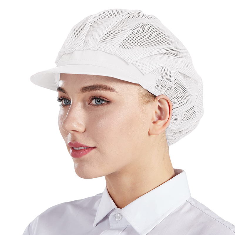 Chapeau de cuisine en maille pour Service alimentaire, 2 ou 5 pièces, chapeaux de travail élastiques pour restauration, couvre-cheveux pour femmes et hommes, chapeau d'atelier