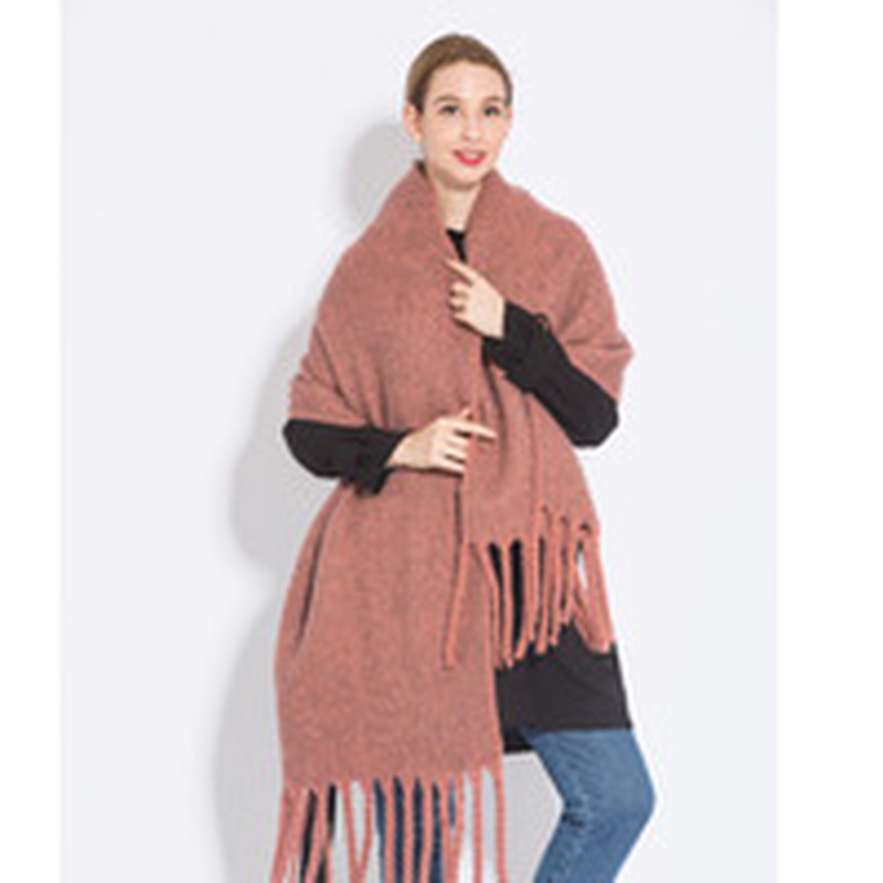 Écharpe à carreaux de couleurs arc-en-ciel pour femmes, Design de mode, marque de luxe, épaisse et chaude, avec pompon, châles en cachemire, 2023