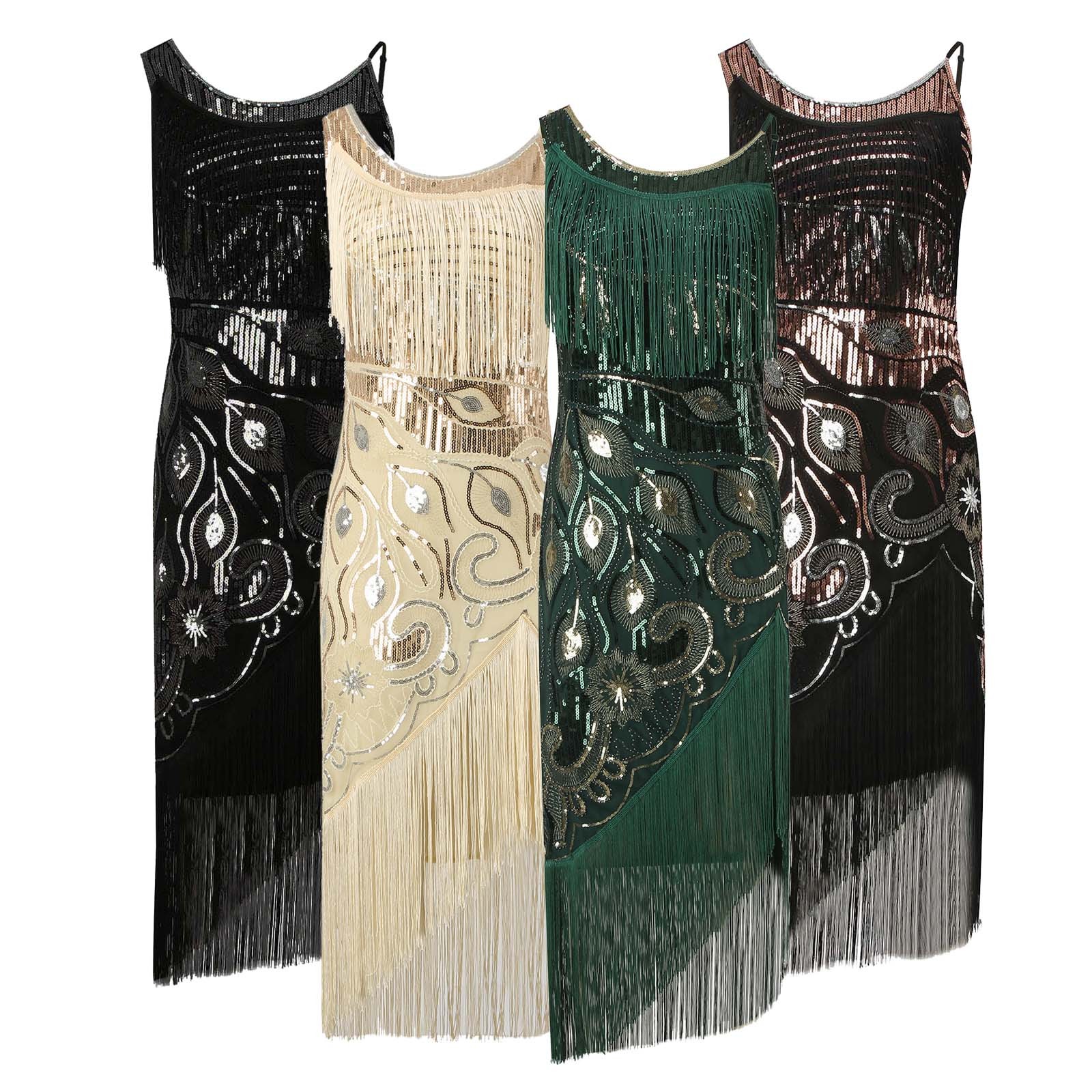Robe à pampilles évasées vintage pour femmes, olympiques de grande testostérone, robe à paillettes brodées, robe mince sexy, cocktail et danse, années 1920
