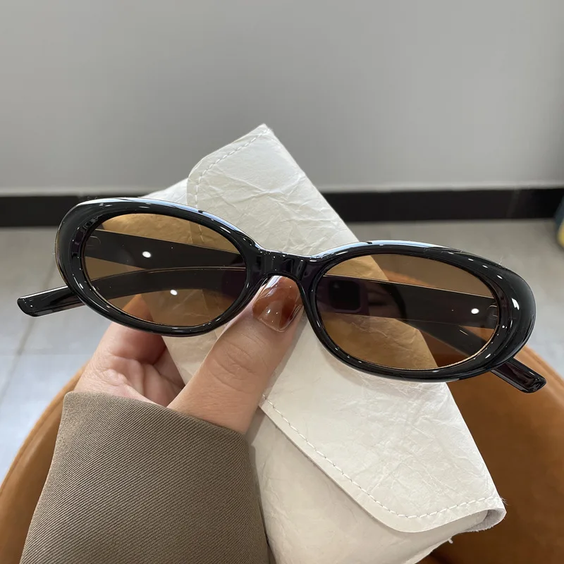 Lunettes de soleil populaires pour femmes et hommes, ovales uniques, nuances miroir colorées Y2K, à la mode, nouvelle collection 2024