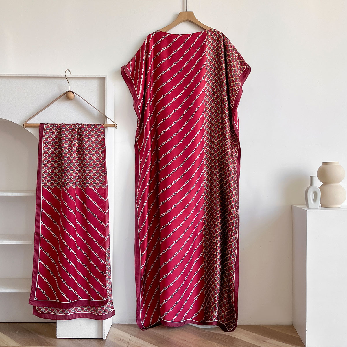 Abaya – robe d'été en coton à manches courtes pour femmes, tenue ample avec estampage doré, Maxi, africaine, avec grande écharpe, nouvelle collection 2025