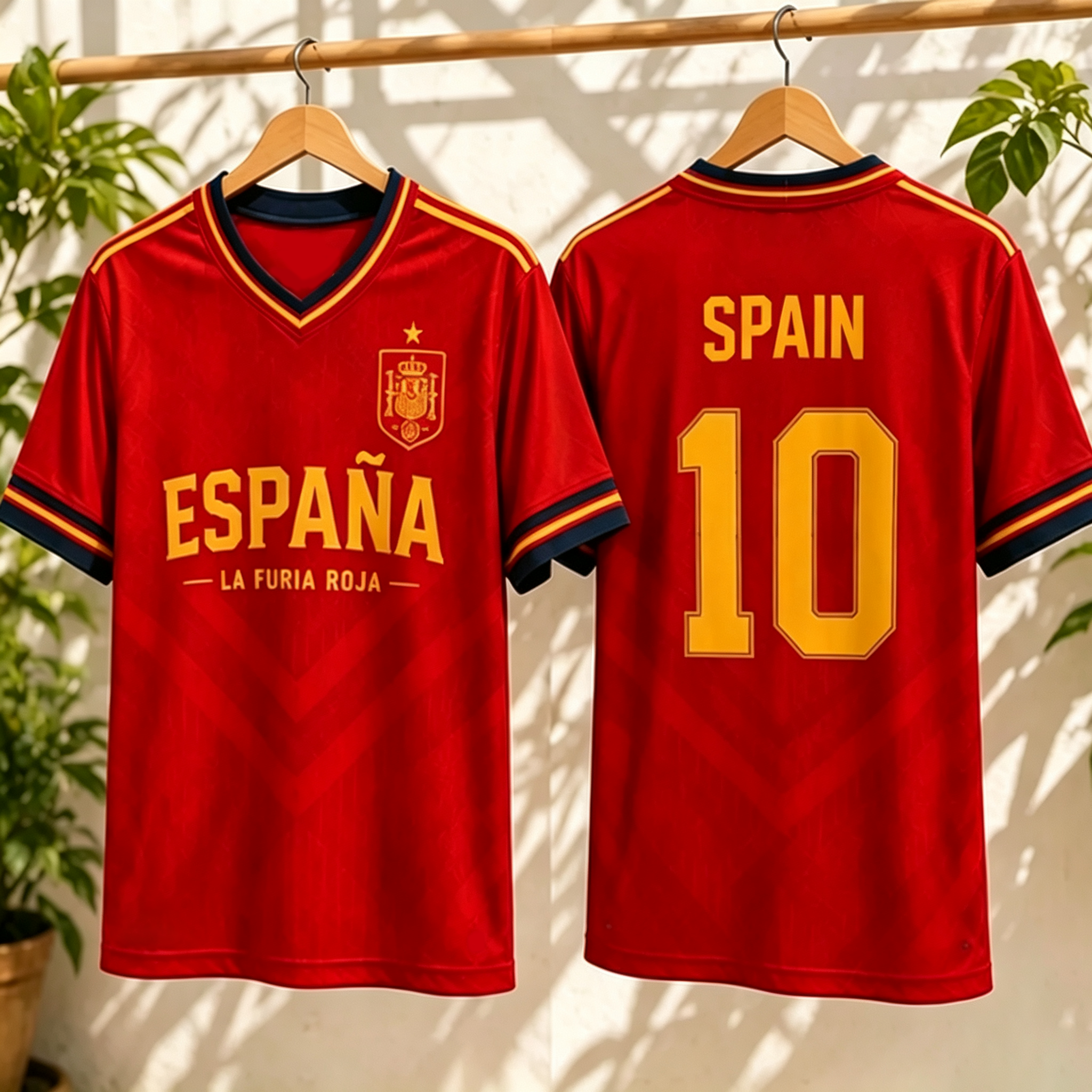 Maillot de football 2026 Homme Femme Espagne La Furia Roja N°10 Séchage rapide Entraînement sportif Manches courtes