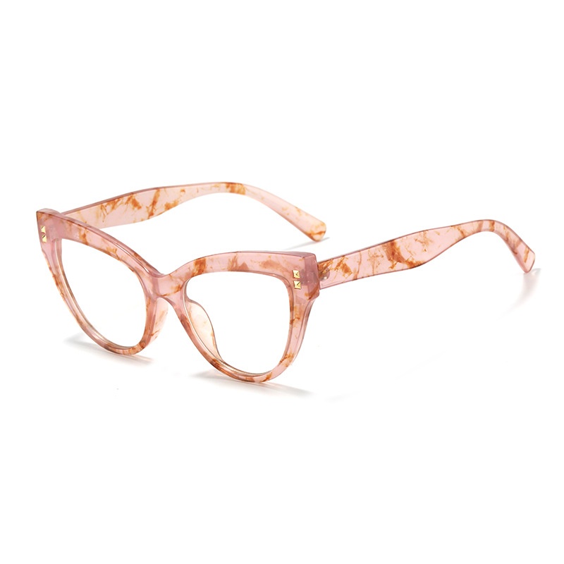 Lunettes de lecture œil de chat élégantes avec charnière en métal – Design minimaliste en blocs de couleurs, lunettes presbytes à la mode +1.0 à +4.0