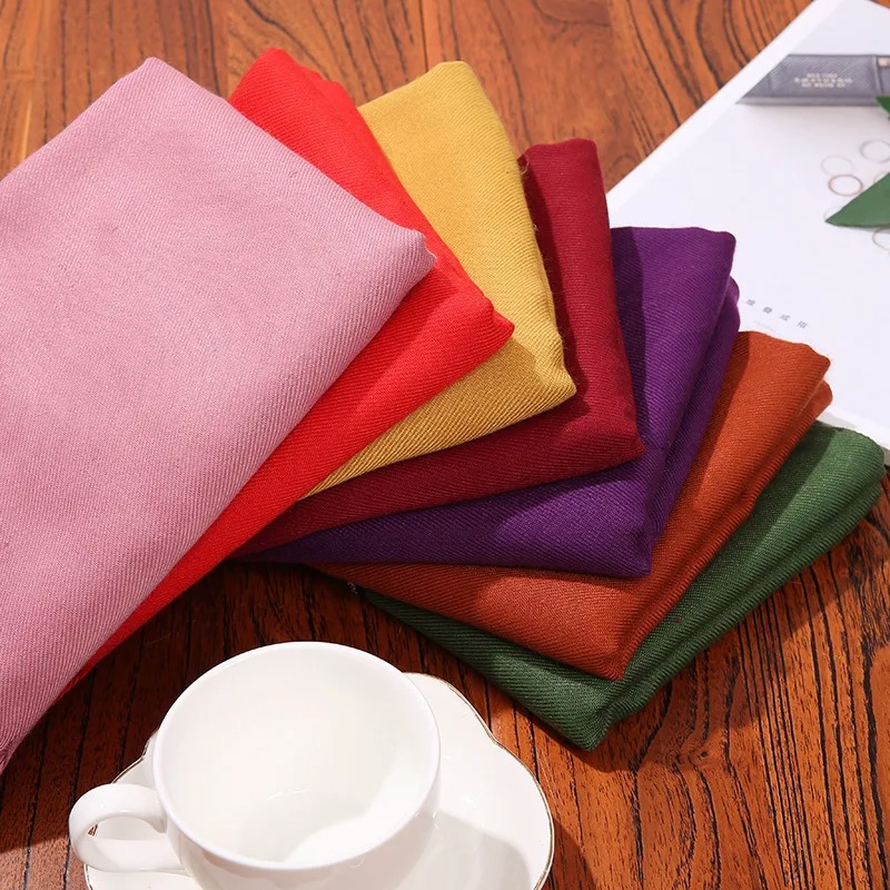Mode coton foulards femme 200-35 cm Galling couleur Pure épaissi longue écharpe frangée Cape frangée Cape enveloppes