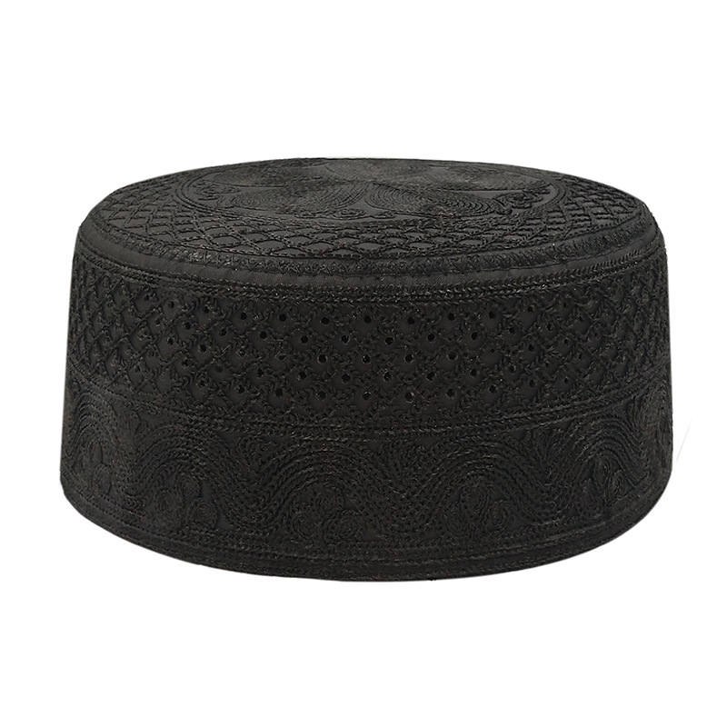 Hommes musulmans chapeaux de prière coton broderie arabe Ramadan Islam casquette musulman Turban homme foulard Hijab Bonnet juif inde casquettes