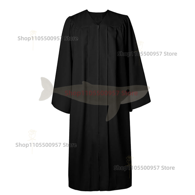 Robes de Chorale Unisexe Noires Mat pour l'Église, Robes de Baptême, de Remise de Diplôme, de Confirmation, de Prêtres et de Juges pour Adultes – Vente en Gros