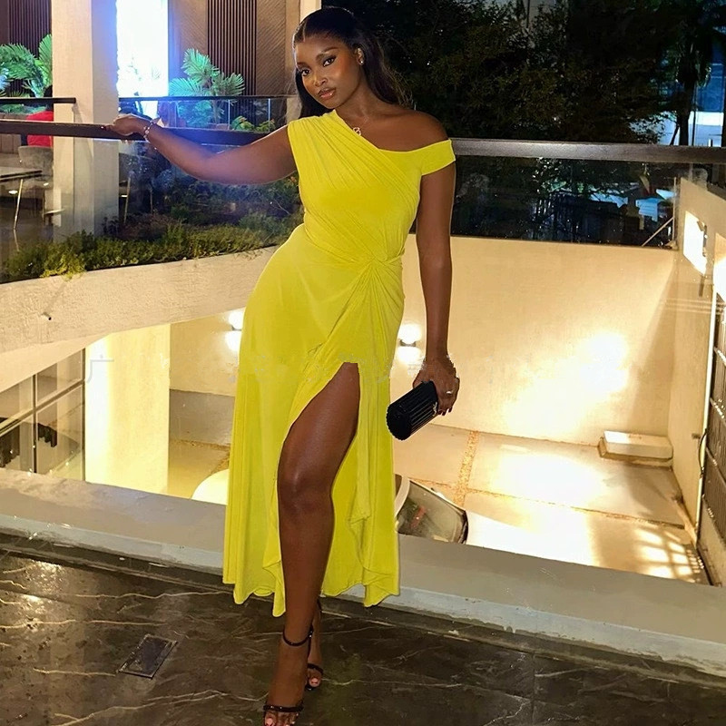 Robe longue moulante à ourlet large, tenue de soirée violette sexy à la mode africaine