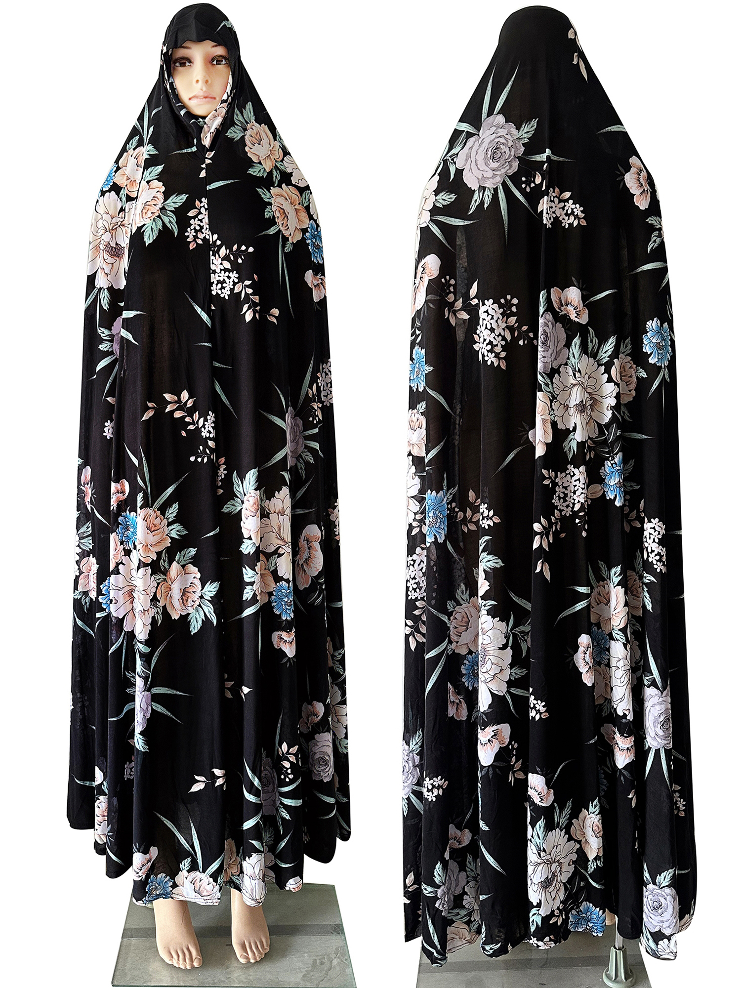 Robe pull musulmane sans manches pour femmes, vêtement de prière arabe Jibab dubaï Abaya, Robe de culte Khimar, 6XL