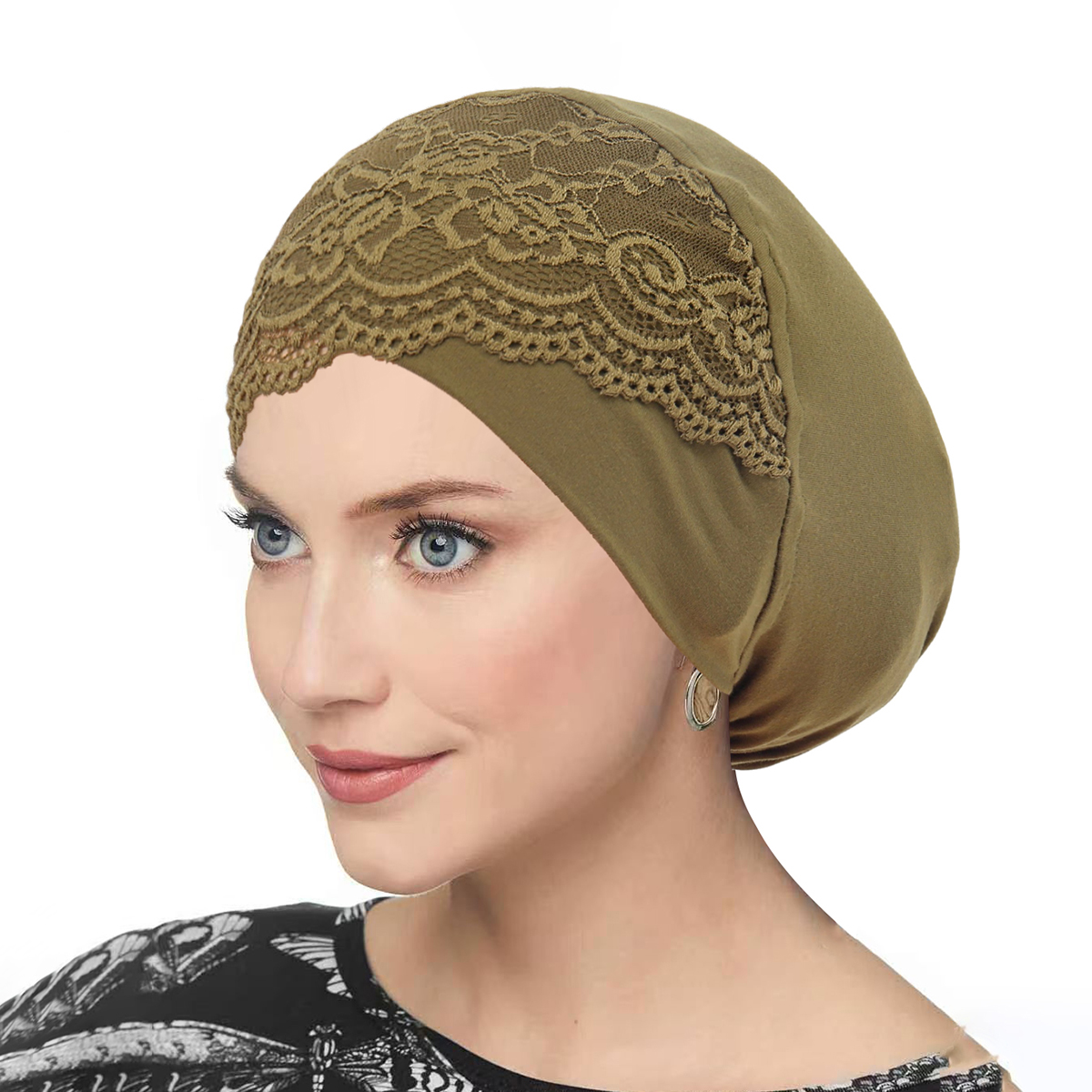 Tête croix intérieure Hijab sous-capuchon avec dentelle Turban musulman Islam sous-écharpe Hijab Bonnet doux extensible HIjabs Tube casquette Turbante