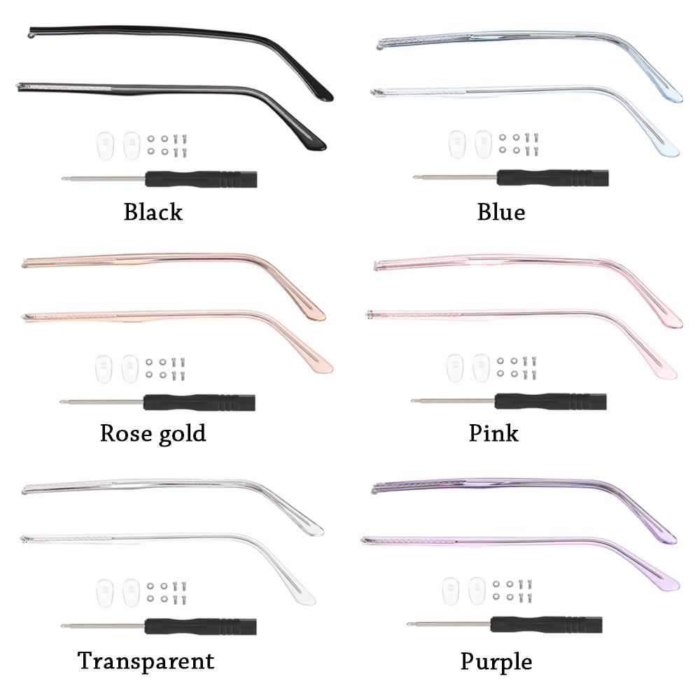 1 Paire de Branches de Remplacement Universelles pour Lunettes, Outil de Réparation pour Montures de Lunettes, Accessoires pour Lunettes