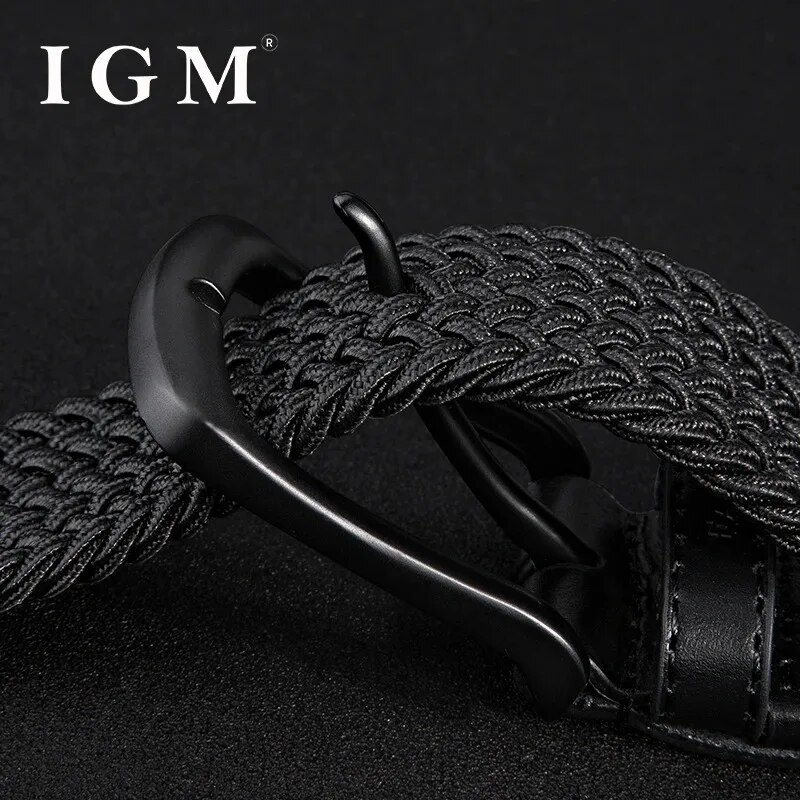 Ceinture pour homme, polyvalente, pour affaires et décontractée, avec boucle à ardillon, en toile élastique, pour garçons, jeunes, étudiants, ceinture tendance, édition coréenne