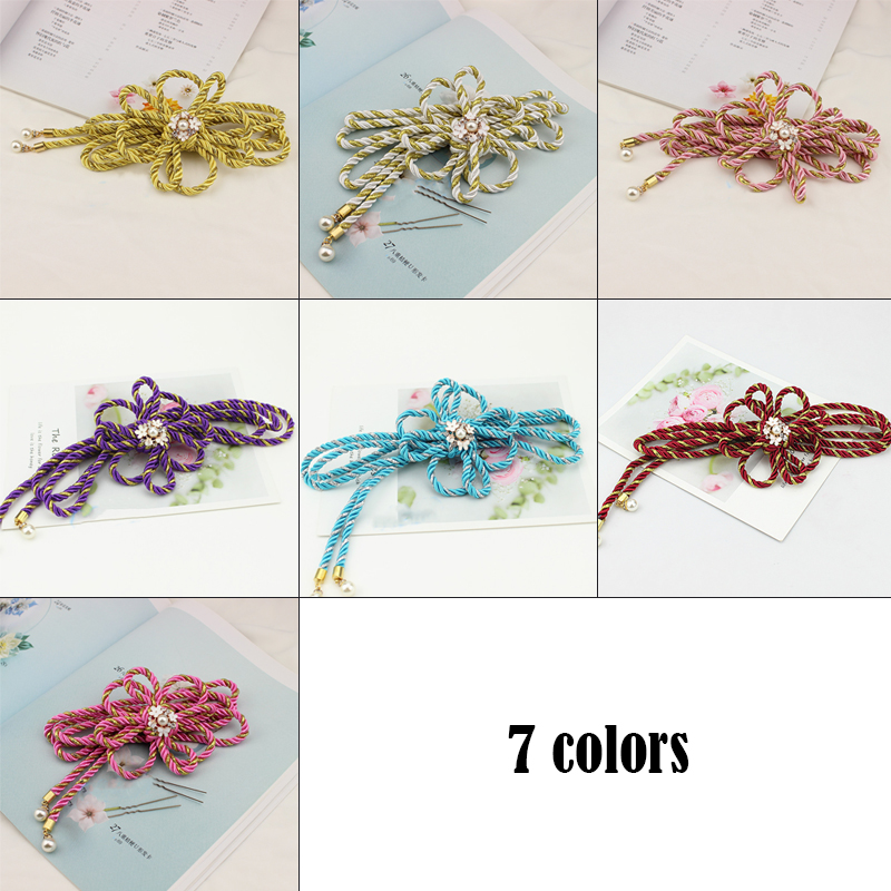 Ceinture de peignoir Kimono japonais, pétales tissés à la main, nœud propieux, décoration de perles, taille Obi, accessoires de ceinture, broche