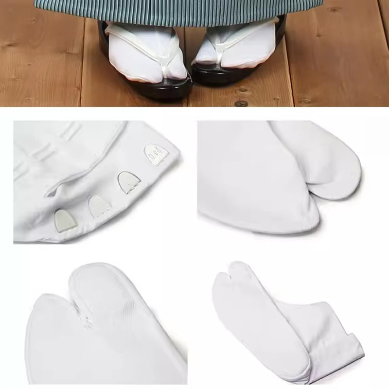 Chaussettes de Cosplay japonaises Kimono, sac de pied blanc, chaussettes traditionnelles japonaises, chaussettes à deux doigts, chaussettes à orteils Tabi, accessoires Kimono