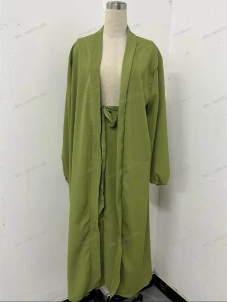 Eid femmes Abaya avec jupe 2 pièces ensemble musulman dubaï robes Largos fête Caftan Jalabiya Ramadan caftan arabe jupe longue 2025