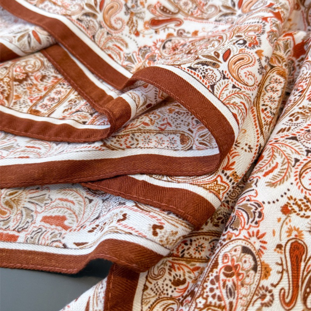 65*65 cm écharpes carrées imprimé Paisley coton sensation Foulard printemps automne foulards chauds femmes décoration doux Foulard Bandana enveloppes