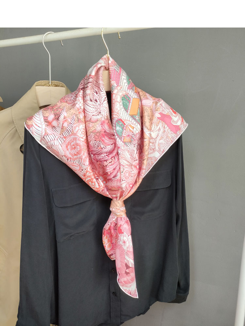 Foulard d'été en soie 90CM, Bandanas en sergé, ourlets de luxe de styliste, châles à roulettes, accessoires de tête, cheveux, cou, décoration, cadeau de noël
