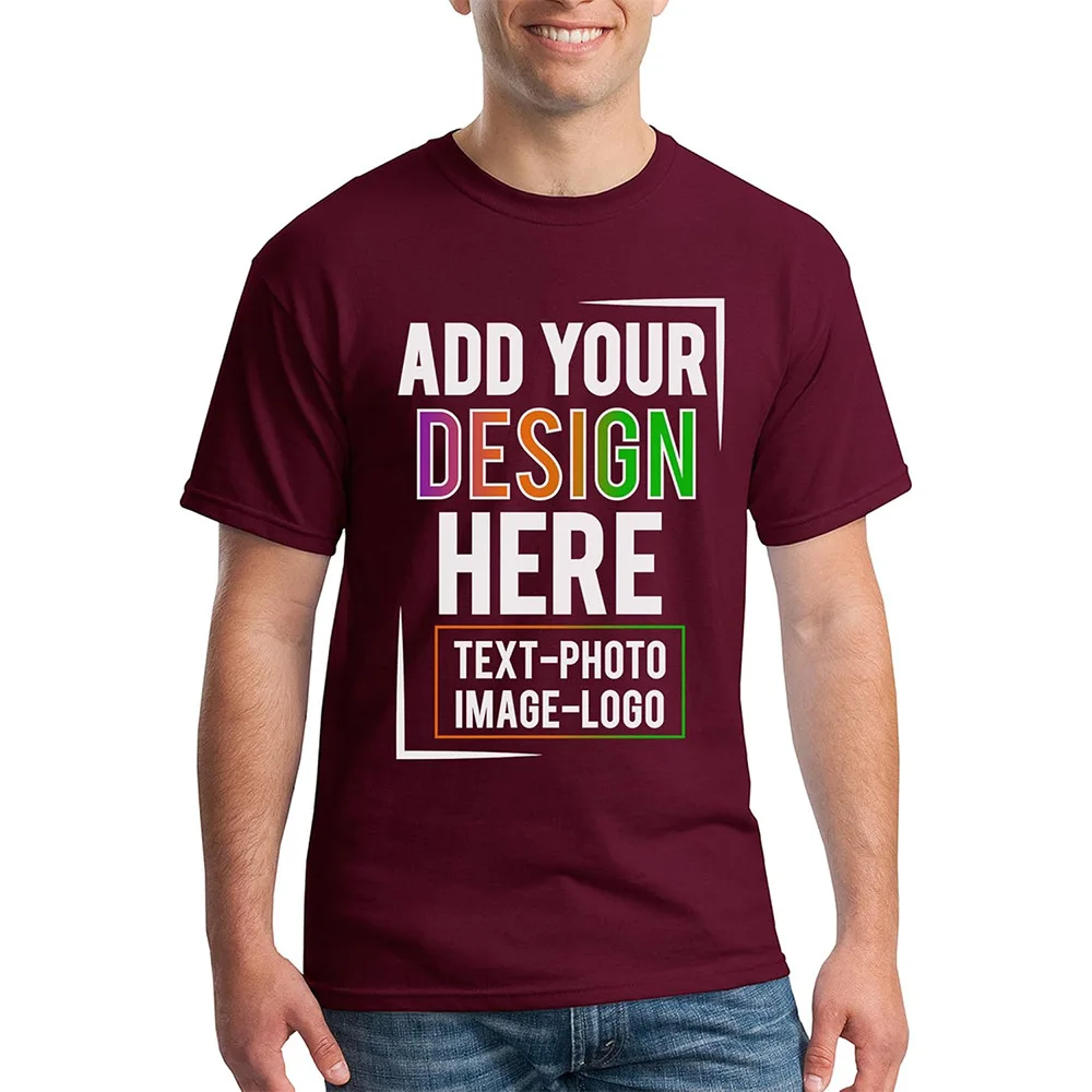 T-shirt à manches courtes en tissu modal pour hommes et femmes, motif personnalisé, LOGO, ajoutez votre conception ici (verifique la description, taille) hauts