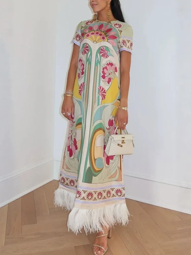 Robes africaines pour femmes, robe Maxi Dashiki élégante à manches courtes, coupe trapèze, vêtements traditionnels africains pour dames, Fairy Dreaes
