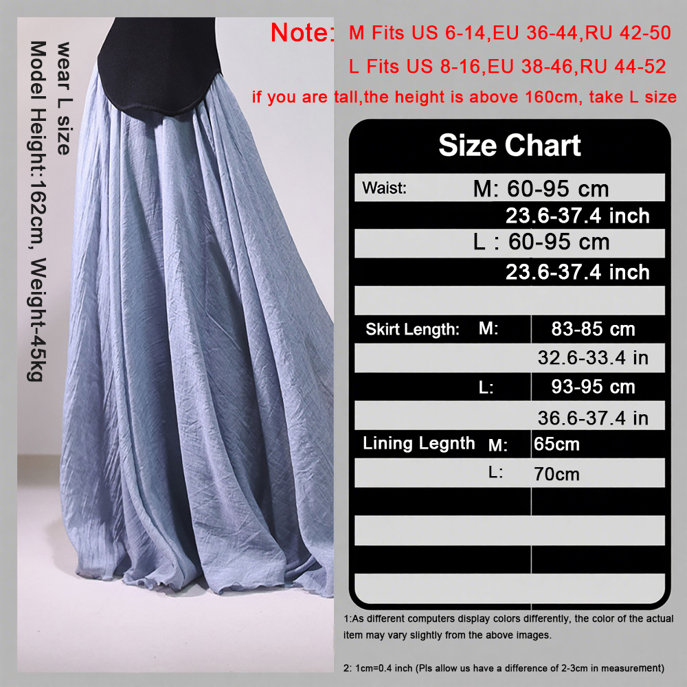 Jupe Maxi en coton et lin pour femmes, tenue de plage décontractée, taille haute, plissée, ligne a, style Boho